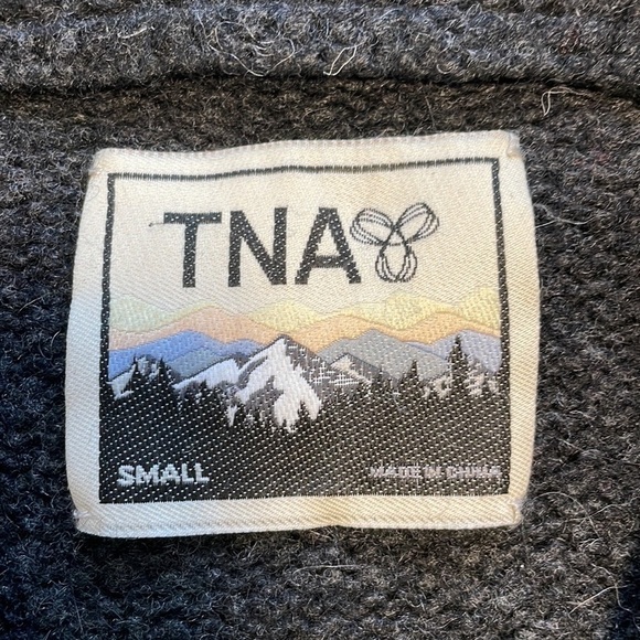 TNA Aritiza Sea To Sky Intarsia Lambswool Reindeer Cardigan - Size Small - Picture 3 of 9